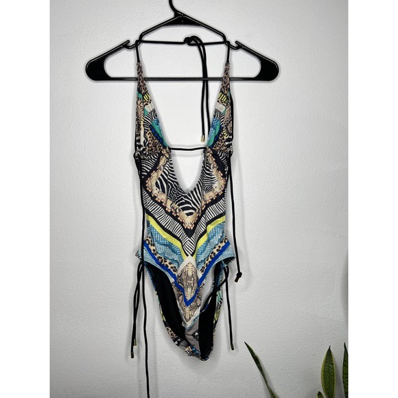 Obey Lorelei Multi Print One Piece Swimsuit Small - Picture 2 of 4